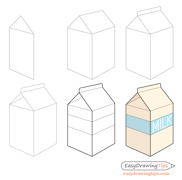 Cách Vẽ Hộp Sữa Đơn Giản Chỉ Trong 6 Bước
