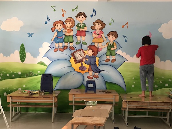 25+ Mẫu Vẽ Tranh Tường Trường Tiểu Học Ấn Tượng, Hợp Lý Nhất 2022