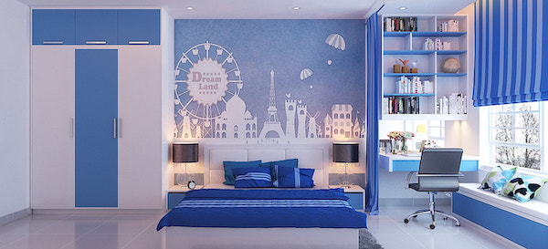 36 Mẫu phòng ngủ màu xanh dương đẹp dẫn đầu xu hướng 2023