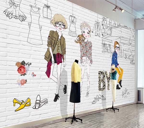 Gợi Ý 50 Mẫu Vẽ Tranh Tường Shop Quần Áo, Shop Thời Trang Đẹp Rẻ
