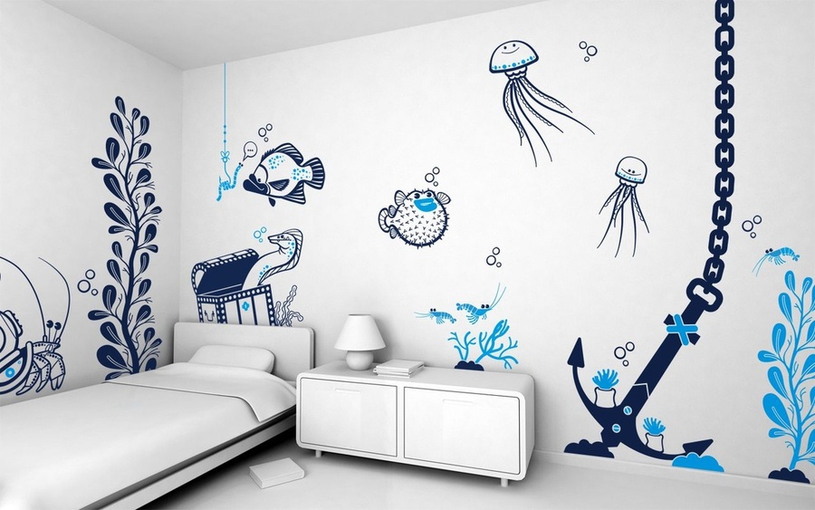 1001+ Mẫu vẽ tranh tường phòng ngủ đẹp trang trí ấn tượng