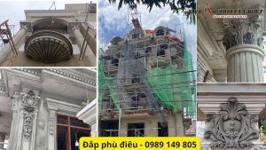 dap phu dieu biet thu lau dai 2 Hướng dẫn đắp phù điêu xi măng đẹp độc đáo tinh tế bởi thợ lành nghề Hướng dẫn đắp phù điêu xi măng đẹp độc đáo tinh tế bởi thợ lành nghề