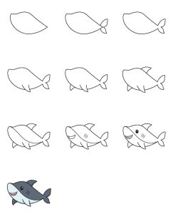 Drawing Shark in 10 Easy Steps Hướng dẫn cách vẽ cá mập đơn giản với 9 bước ai cũng thực hiện được Hướng dẫn cách vẽ cá mập đơn giản với 9 bước ai cũng thực hiện được