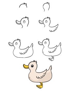 Duck in 7 steps 1 Hướng dẫn cách vẽ con vịt đơn giản với 7 bước ai cũng thực hiện được Hướng dẫn cách vẽ con vịt đơn giản với 7 bước ai cũng thực hiện được