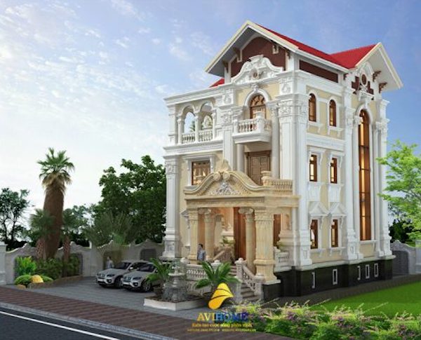 Mau Thiet Ke Biet Thu 3 Tang Sieu An Tuong Cdt Ong Linh Hung Yen 1 OPT 600x400 1 1001+ Mẫu biệt thự 4 tầng tân cổ điển sang trọng đẳng cấp 1001+ Mẫu biệt thự 4 tầng tân cổ điển sang trọng đẳng cấp
