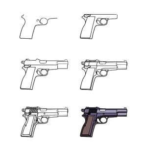 Pistol Hướng dẫn cách vẽ súng đơn giản với 6 bước ai cũng thực hiện được Hướng dẫn cách vẽ súng đơn giản với 6 bước ai cũng thực hiện được