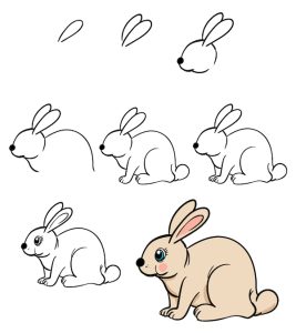 Rabbit in 8 steps Hướng dẫn cách vẽ con thỏ đơn giản với 8 bước chi tiết ai cũng thực hiện được Hướng dẫn cách vẽ con thỏ đơn giản với 8 bước chi tiết ai cũng thực hiện được