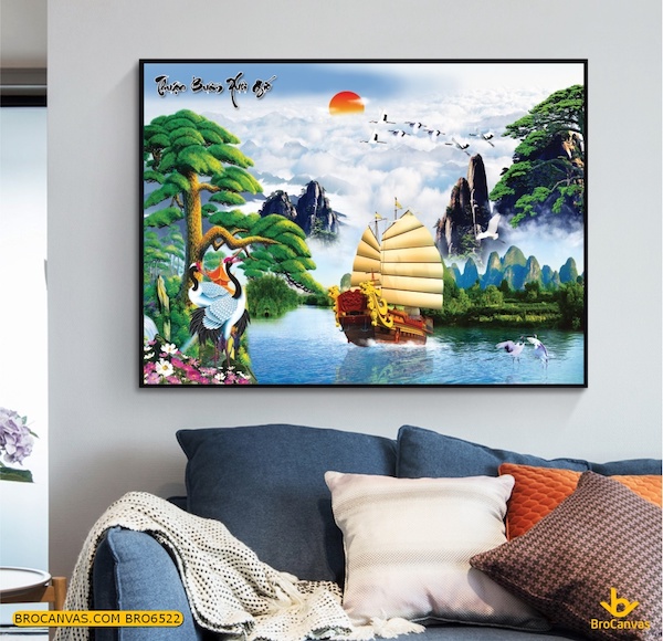BRO6522 Tranh Thuan Buom Xuoi Gio Son Dau In Canvas Mau Dep 1001+ mẫu tranh thuận buồm xuôi gió đẹp hút tài lộc nhất 2023 1001+ mẫu tranh thuận buồm xuôi gió đẹp hút tài lộc nhất 2023