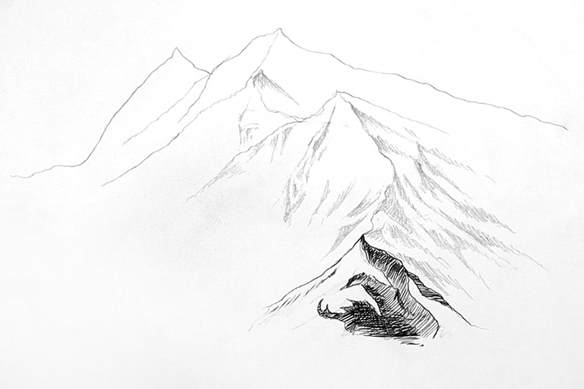 Cách vẽ núi  Dạy Vẽ
