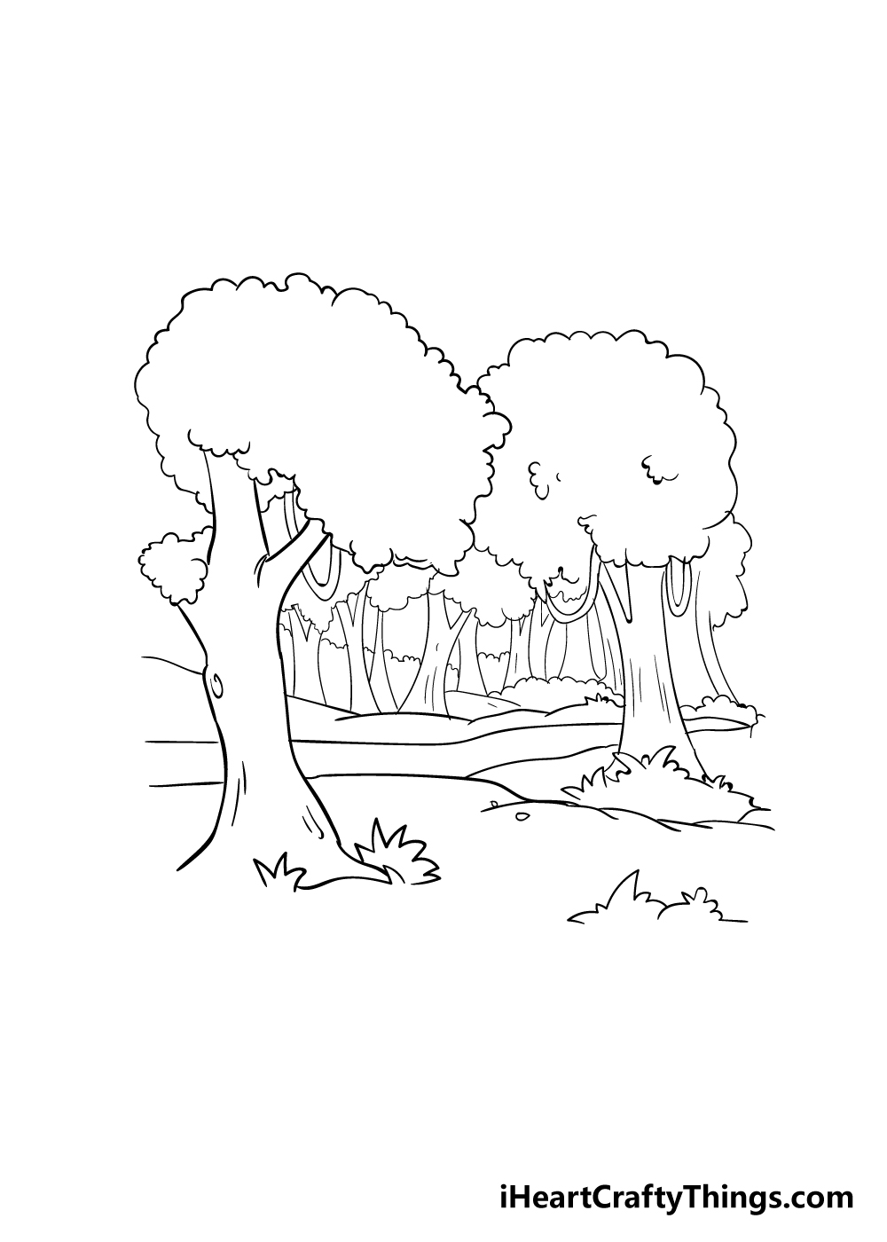 vẽ rừng bước 5