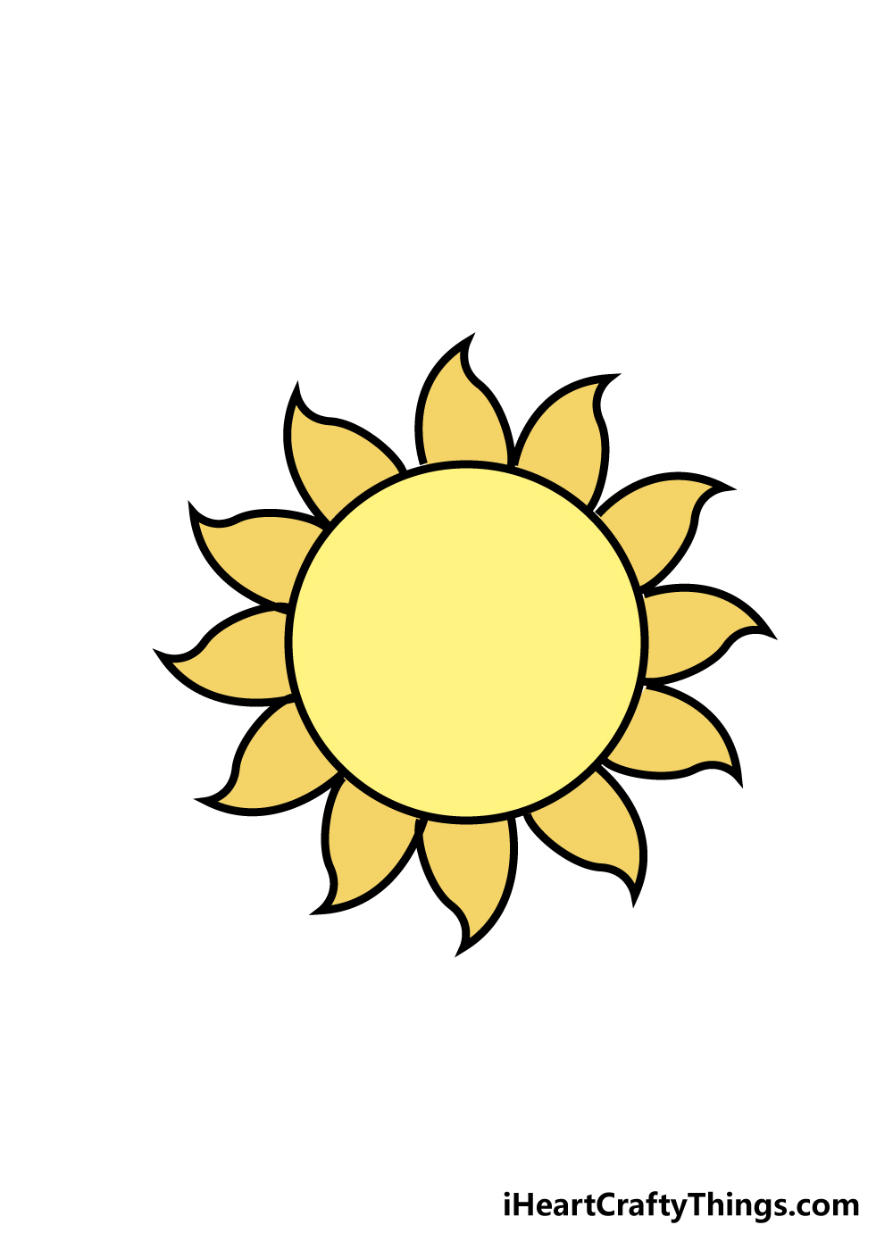 vẽ mặt trời bước 7