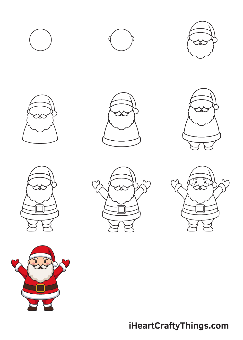Vẽ ông già Noel – Bước 1