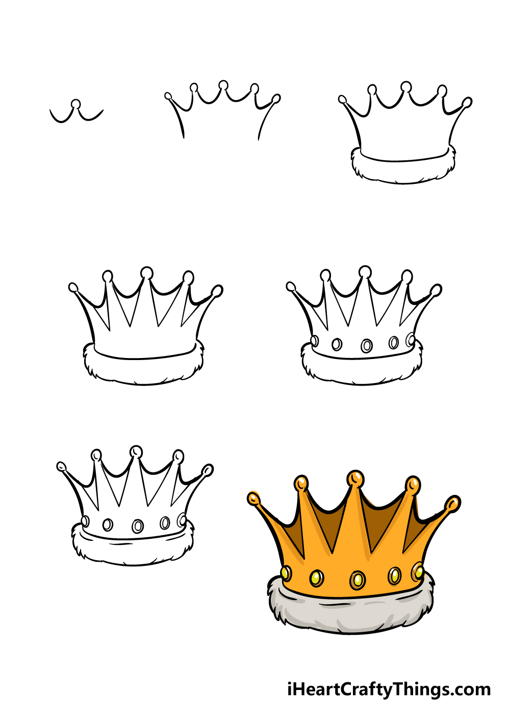 Hướng dẫn cách Vẽ vương miện chỉ trong 7 bước đơn giản