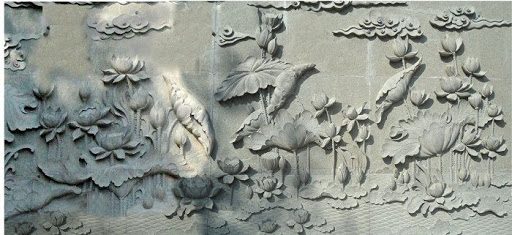 tranh phù điêu đắp nổi bằng xi măng giả đồng