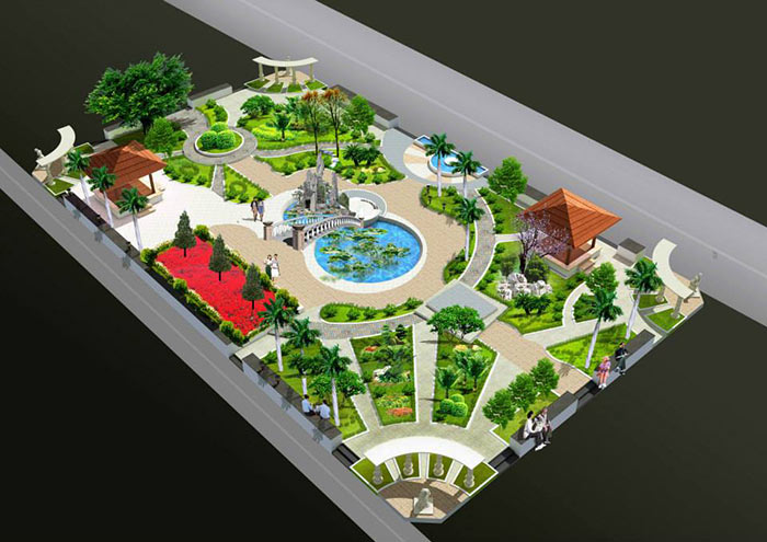 thiet ke cong vien vuon hoa dep