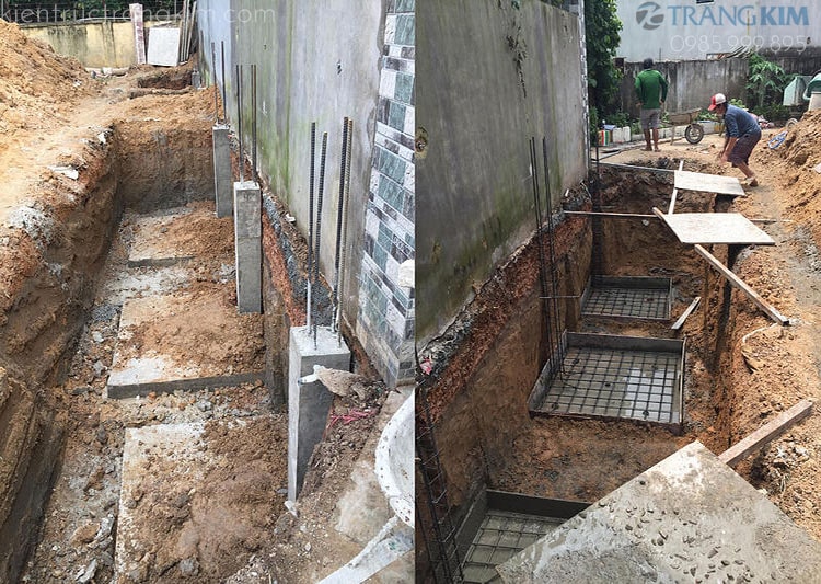 mong don thi cong 1 Móng đơn là gì? Cấu tạo và phân loại ưu nhược điểm của móng đơn Móng đơn là gì? Cấu tạo và phân loại ưu nhược điểm của móng đơn