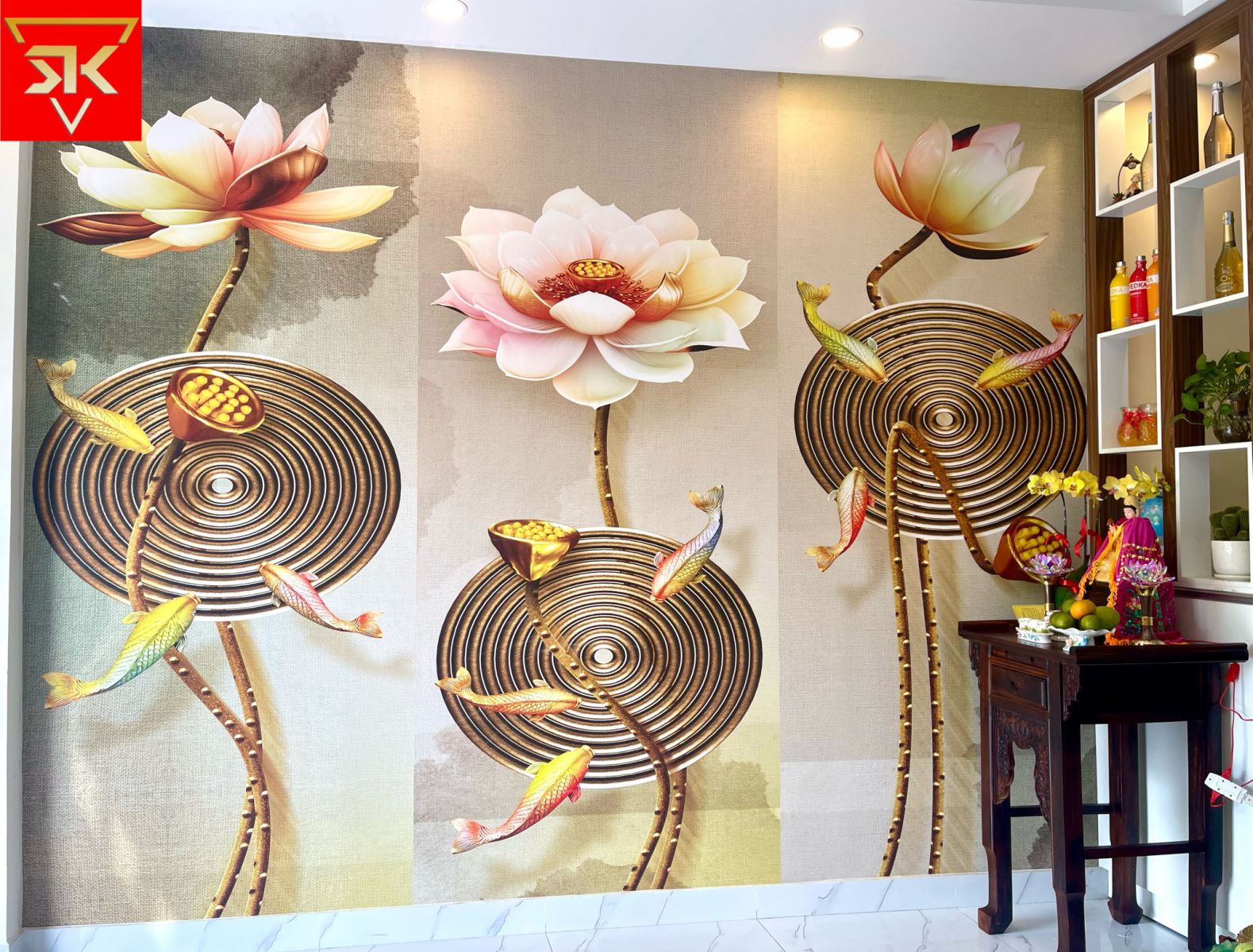 tranh dan tuong phong tho 34205 1 1001+ Mẫu tranh dán tường phòng thờ gia tiên đẹp nhất 2023 1001+ Mẫu tranh dán tường phòng thờ gia tiên đẹp nhất 2023