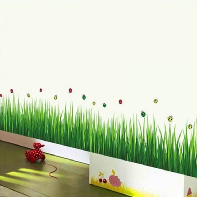 vẽ cỏ chân tường