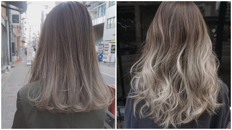 Màu nâu tây nữ ombre